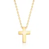 Ross-simons 18kt Yellow Gold Small Cross Pendant Necklace In Multi