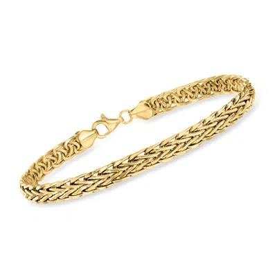 Ross-simons 18kt Yellow Gold Wheat-link Bracelet In Multi