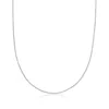 Ross-simons 1mm 14kt White Gold Wheat Chain Necklace In Silver
