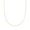 Ross-simons 0.8mm 14kt Yellow Gold Adjustable Snake Chain Necklace In Yellow