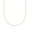 Ross-simons 1mm 14kt Yellow Gold Adjustable Wheat Chain Necklace In Yellow