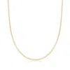 Ross-simons 0.8mm 14kt Yellow Gold Box Chain Necklace In Multi