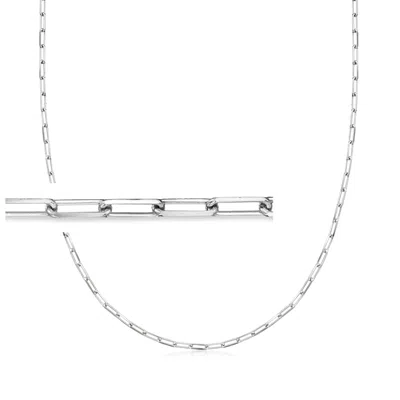 Ross-simons 2.5mm Sterling Silver Paper Clip Link Necklace In Multi