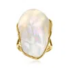 Ross-simons 25x17mm Cultured Baroque Pearl Ring In 14kt Yellow Gold In Yellow