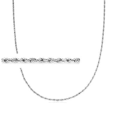 Ross-simons 2mm Sterling Silver Rope-chain Necklace In Multi