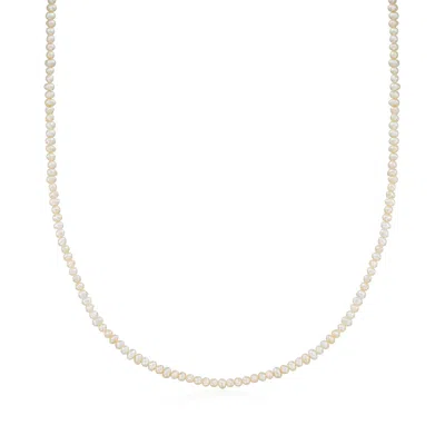 Ross-simons 3-4mm Cultured Pearl Bead Necklace With 18kt Gold Over Sterling In Neutral