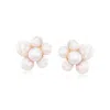 Ross-simons 3-6mm Cultured Pearl Cluster Earrings In 18kt Gold Over Sterling In White