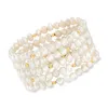 ROSS-SIMONS 3-7MM CULTURED PEARL JEWELRY SET: 5 STRETCH BRACELETS WITH 14KT YELLOW GOLD