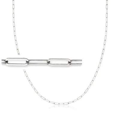 Ross-simons 3-in-1 Italian Sterling Silver Paper Clip Link Necklace, Mask Holder And Eyeglass Chain In Multi