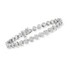 Ross-simons 3.00- Bezel-set Diamond Tennis Bracelet In Sterling Silver In Multi