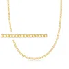 Ross-simons 3.35mm 14kt Yellow Gold Curb-link Chain Necklace In Multi