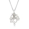Ross-simons 3.5-4.5mm Cultured Pearl And . Diamond Octopus Pendant Necklace In Sterling Silver In Multi