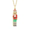 Ross-simons 3.5-4mm Cultured Pearl And . Multi-gemstone Nutcracker Pendant Necklace With Multicolored Enamel In  In Gold