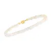 Ross-simons 3.5-4mm Opal Bead Bracelet With 14kt Yellow Gold Magnetic Clasp