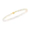 Ross-simons 3.5-4mm Opal Bead Bracelet With 14kt Yellow Gold Magnetic Clasp In Silver