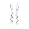Ross-simons 3.5-5mm Cultured Pearl And . Diamond Drop Earrings In Sterling Silver In White