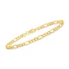 Ross-simons 3.5mm 14kt Yellow Gold Figaro-link Bracelet In Multi