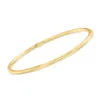 Ross-simons 3mm 14kt Yellow Gold Bangle Bracelet In Multi
