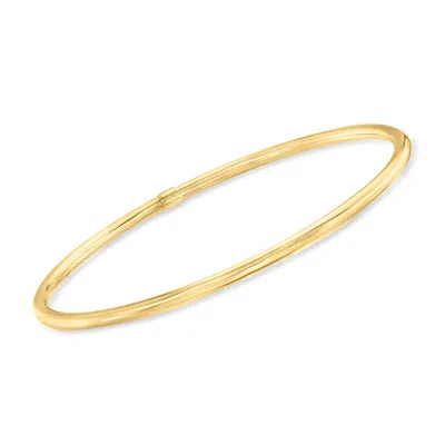 Ross-simons 3mm 14kt Yellow Gold Bangle Bracelet In Multi