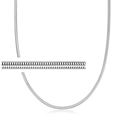 Ross-simons 3mm Sterling Silver Snake-chain Necklace In Multi