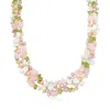 Ross-simons 4-5mm Multicolored Cultured Pearl And Multi-stone Torsade Necklace With Sterling Silver In Multi