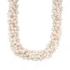 Ross-simons 5-6mm Cultured Pearl Torsade Necklace With Sterling Silver In Multi