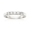 Ross-simons 5-stone Diamond Wedding Ring In 14kt White Gold In White