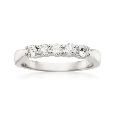 Ross-simons 5-stone Diamond Wedding Ring In 14kt White Gold