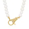 Ross-simons 5.5-6mm Cultured Pearl And . Diamond Lobster Clasp Necklace In 18kt Gold Over Sterling In Multi