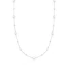 Ross-simons 6-7mm Cultured Pearl And . Diamond Station Necklace In 14kt White Gold In Multi