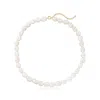 Ross-simons 6-9mm Cultured Baroque Pearl Choker Necklace With 14kt Yellow Gold In Multi