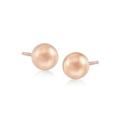Ross-simons 6mm 14kt Rose Gold Ball Stud Earrings