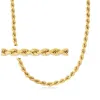 Ross-simons 6mm 18kt Gold Over Sterling Rope-chain Necklace In Gold