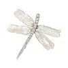 Ross-simons 6x20mm Cultured Pearl And . Cz Dragonfly Pin/pendant In Sterling Silver In White