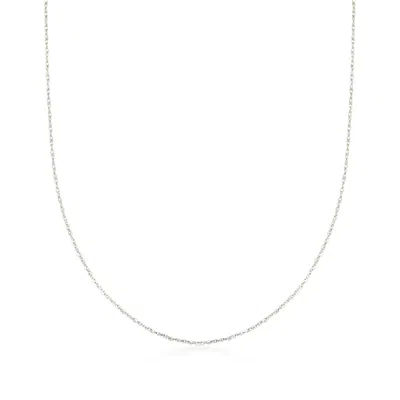 Ross-simons .7mm 14kt White Gold Rope Chain Necklace In Multi