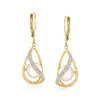 Ross-simons 8-8.5mm Cultured Pearl And . Diamond Swirl Drop Earrings In 18kt Gold Over Sterling