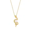 Ross-simons 8-8.5mm Cultured Pearl Snake Pendant Necklace In 18kt Gold Over Sterling