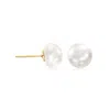 Ross-simons 8-9mm Cultured Button Pearl Stud Earrings In 14kt Yellow Gold In Multi