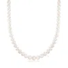 Ross-simons 8-9mm Cultured Pearl Necklace With 14kt Yellow Gold In Multi