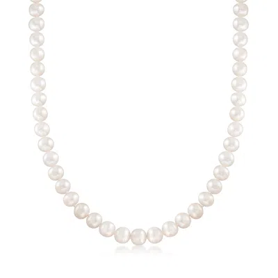 Ross-simons 8-9mm Cultured Pearl Necklace With 14kt Yellow Gold In Multi