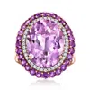 Ross-simons Amethyst And . Diamond Ring In 14kt Rose Gold