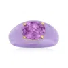 Ross-simons Amethyst And Lavender Jade Ring With 14kt Yellow Gold In Purple