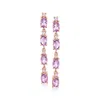 Ross-simons Amethyst And . White Topaz Drop Earrings In 18kt Rose Gold Over Sterling