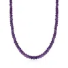 Ross-simons Amethyst Bead Necklace With Sterling Silver In Multi