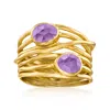 Ross-simons Amethyst Highway Ring In 18kt Gold Over Sterling In Purple