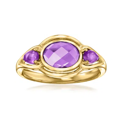 Ross-simons Amethyst Ring In 18kt Gold Over Sterling In Purple