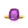 Ross-simons Amethyst Ring In 18kt Gold Over Sterling In Purple