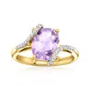 Ross-simons Amethyst Ring With . Diamonds In 18kt Gold Over Sterling In Purple