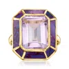 Ross-simons Amethyst Ring With Purple Turquoise In 18kt Gold Over Sterling In Purple