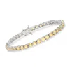 Ross-simons Amethyst Tennis Bracelet In Sterling Silver In Multi